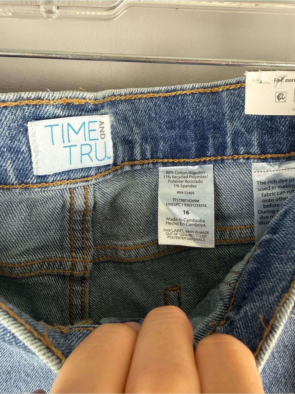 Time and Tru Womens High Rise Wide Leg Utility Trouser Jeans SZ 16 New Relaxed - Picture 3 of 9